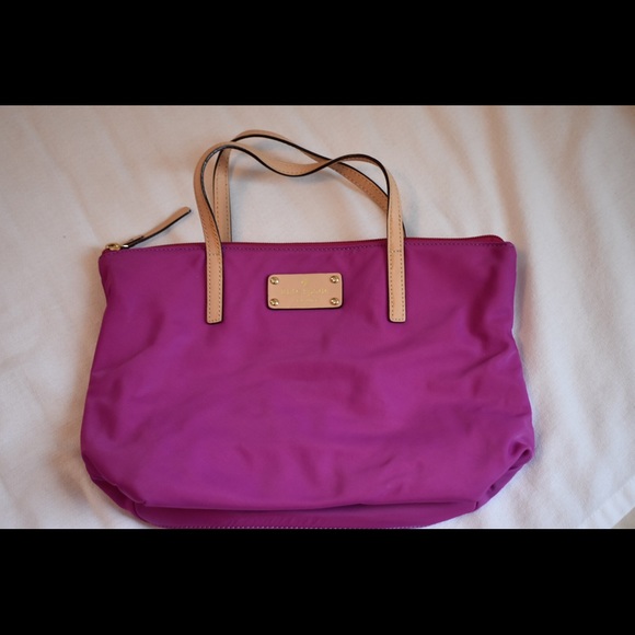 Kate spade small pink nylon tote - Picture 1 of 8